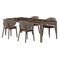 Modern Dining Table and Chair Combination 3d model