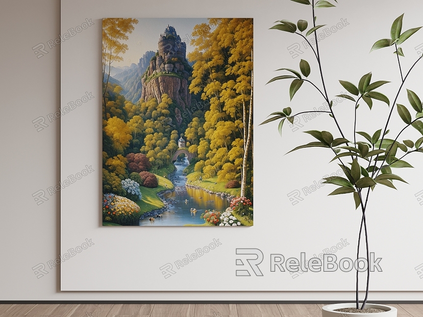 Modern Landscape Painting Decorative Painting model