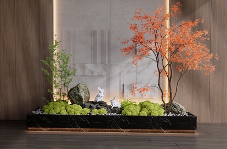 Modern landscape sketch indoor plant landscape landscaping 3d model