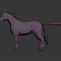 Vibrant Cartoon Horses 3D Models with Different Colors for Decorative Design Projects 3d model