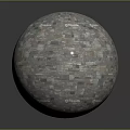 Natural Stone Sphere With Mosaic Tiled Surface And Colorful Textured Design Details