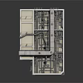 Industrial Equipment Design Featuring Metal Framework Pipes Platforms and Mechanical Components