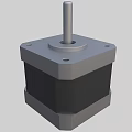 Industrial Stepper Motor With Square Metal Body Central Shaft And Bottom Connector For Automation