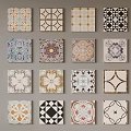 Colorful Decorative Tiles With Various Patterns And Styles For Home Interior 3d model
