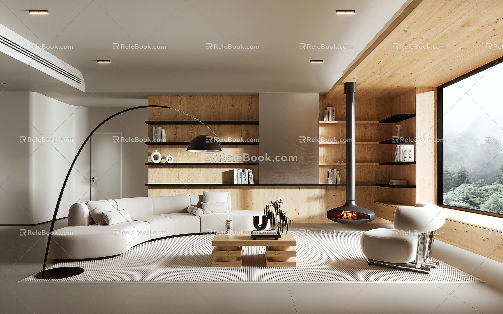 modern living room 3d model