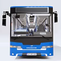 Modern Blue City Bus Exterior With Large Glass Windows And Sleek Modern Design