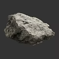 Natural Stone Rock with Rough Surface and Gray Textured Material for Construction Use 3d model