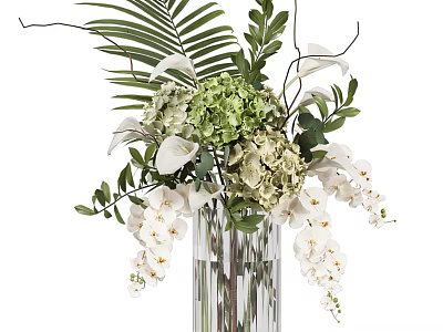 French vase flower ornaments 3d model