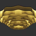 Modern Layered Wavy Design Chandelier With Warm Light For Home Interior Decorative