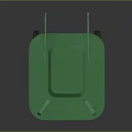 Green Household Waste Bin With Wheels Handles And Lid For Daily Use