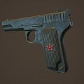 pistol weapon pistol gun gun silencer military army war world war war magazine game toy gun 3d model