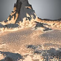 Natural Stone Landscape With Sculpted Rock Formation And Detailed Surface Texture