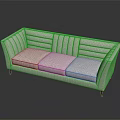 Modern White Multi-Seat Sofa With Stitched Backrest Black Legs And Contemporary Design