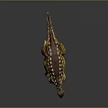Realistic Ankylosaurus Dinosaur 3D Model With Yellow Brown Body Armored Back And White Spots
