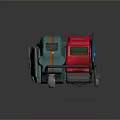 Colorful Children's Toy Car With Open Door And Cartoon Character Interior Details