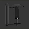 Gray And Black Seated Chest Press Machine With Ergonomic Seat For Strength Training