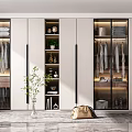 Modern Wardrobe Design With Glass Doors Lighting Hanging Area And Storage