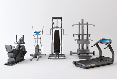 Modern Fitness Equipment 3d model