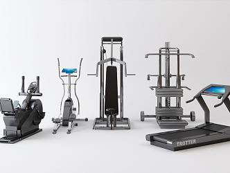 Modern Fitness Equipment 3d model