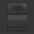 Black Vertical Computer Case With Modern Sleek Design And Ventilation Panels 3d model