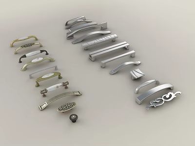 modern handle antique handle 3d model