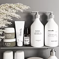 Elegant Daily Wash Care Products Including Lotion And Spa Items With Decorations