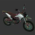 Modern White Off Road Motorcycle Design With Sleek Body Black Seat And Thick Tires
