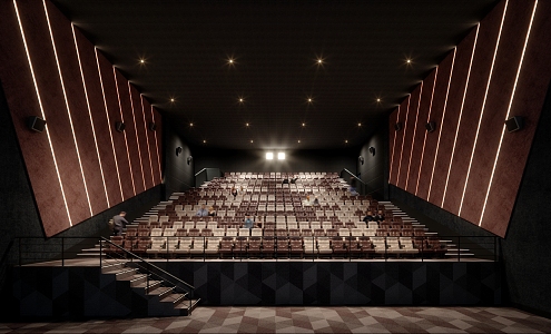 Cinema Hall Giant Screen Hall Cinema Hall Screening Hall Featured Cinema Hall 3d model