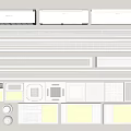 Various Types of Air Conditioner Vents with Different Designs and Grille Structures