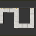 Multi Level Artistic Building Interior With Frame Covered Walls And Intricate Staircases