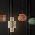 Elegant Modern Pendant Lights With Multiple Colors And Various Shapes 3d model