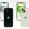 Apple iPhone Smartphones Featuring Black And Green Back Design With Camera Module 3d model