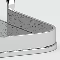 Modern Household Tray With Silver Metal Frame Gray Speckled Surface And Handle