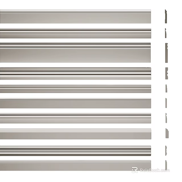 Minimalist Horizontal Lines Design With Neutral Tones And Orderly Arrangement 3d model 