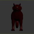 Red Wolf Character and Mythical Creature in Detailed 3D Model Standing Pose 3d model