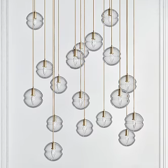 modern chandelier bocci 3d model
