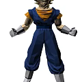 Low Poly Game Movie Character Wearing Blue Jumpsuit Orange Scarf and Silver Gloves