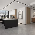 Modern Conference Room Interior With White Table And Clear Chairs Near Windows