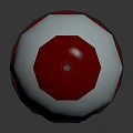 Amusement Equipment Toy Capsule Machine With Red Base Transparent Globe And White Capsules