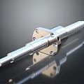 Shiny Silver Metal Hardware Tool Threaded Rod With Flange And Nut Design