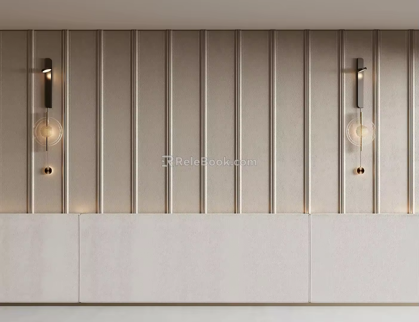 Modern background wall Hard bag background wall Bedside background wall Sofa background wall 3d model