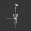 Gray Helicopter 3D Model With Main Rotor Tail Rotor And Detailed Structure 3d model