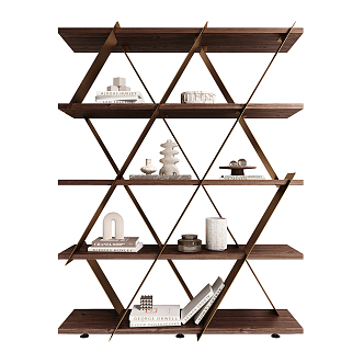 Modern Storage Rack Decorative Rack Ornaments 3d model