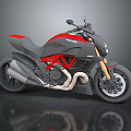 Ducati Motorcycle With Black And Red Modern Design Red Frame And Golden Wheels