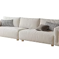 Modern Multiplayer Sofa Three-Seat Sofa 3d model