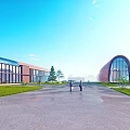 Modern Factory Building Characteristic Factory Building 3d model