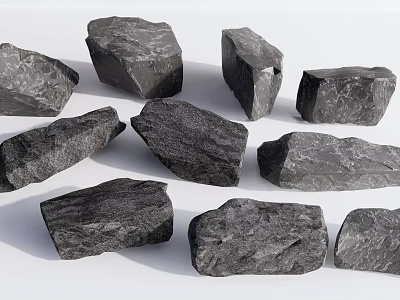 Natural Stone and Wood Materials with Unique Textures for Home Decor Projects 3d model