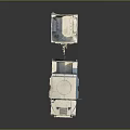 Tactical Military Vehicle With Open Flatbed Trailer And Heavy Duty Wheels