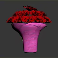 Bright Red Carnations Bouquet in Pink Wrapping with Yellow Ribbon Bow
