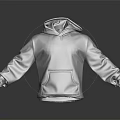 Comfortable Gray Casual Hoodie With Hood Long Sleeves And Front Pocket